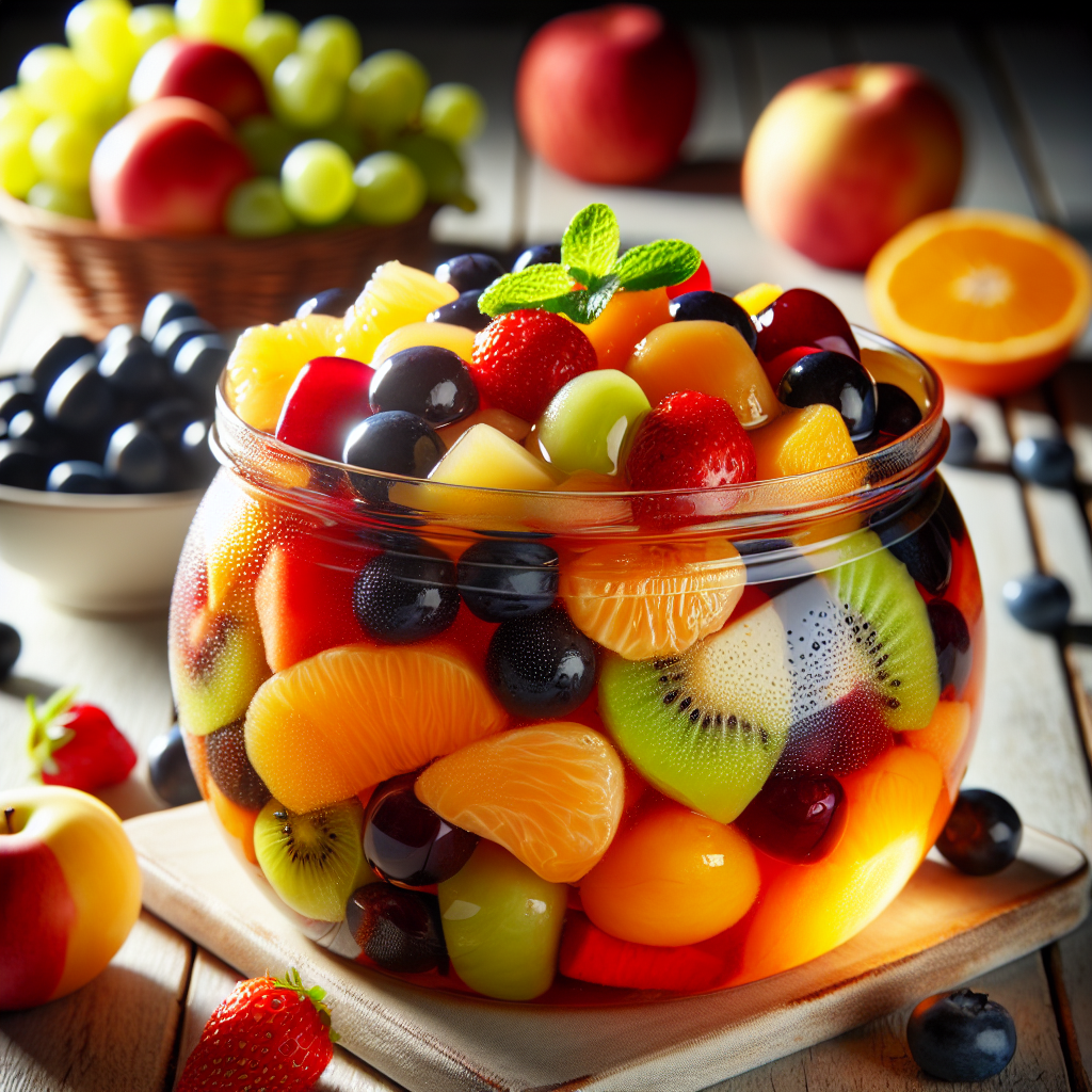 Macédoine ou cocktail ou salade de fruits, au sirop léger, appertisé, égoutté-fruits, légumes, légumineuses et oléagineux, valeurs nutritionnelles