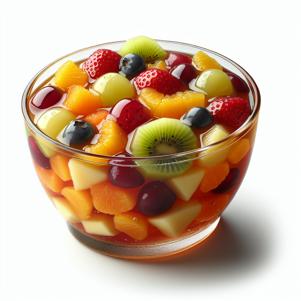 Macédoine ou cocktail ou salade de fruits, au sirop (sans précision sur léger ou classique), appertisé, égouttée (aliment moyen)-fruits, légumes, légumineuses et oléagineux, valeurs nutritionnelles