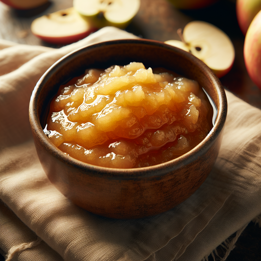 Purée de pommes, type "compote sans sucres ajoutés"-fruits, légumes, légumineuses et oléagineux, valeurs nutritionnelles