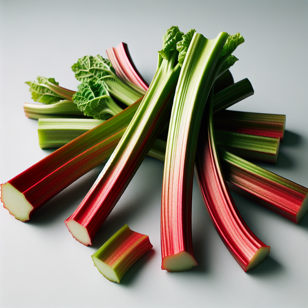 Rhubarbe, tige, crue-fruits, légumes, légumineuses et oléagineux, valeurs nutritionnelles