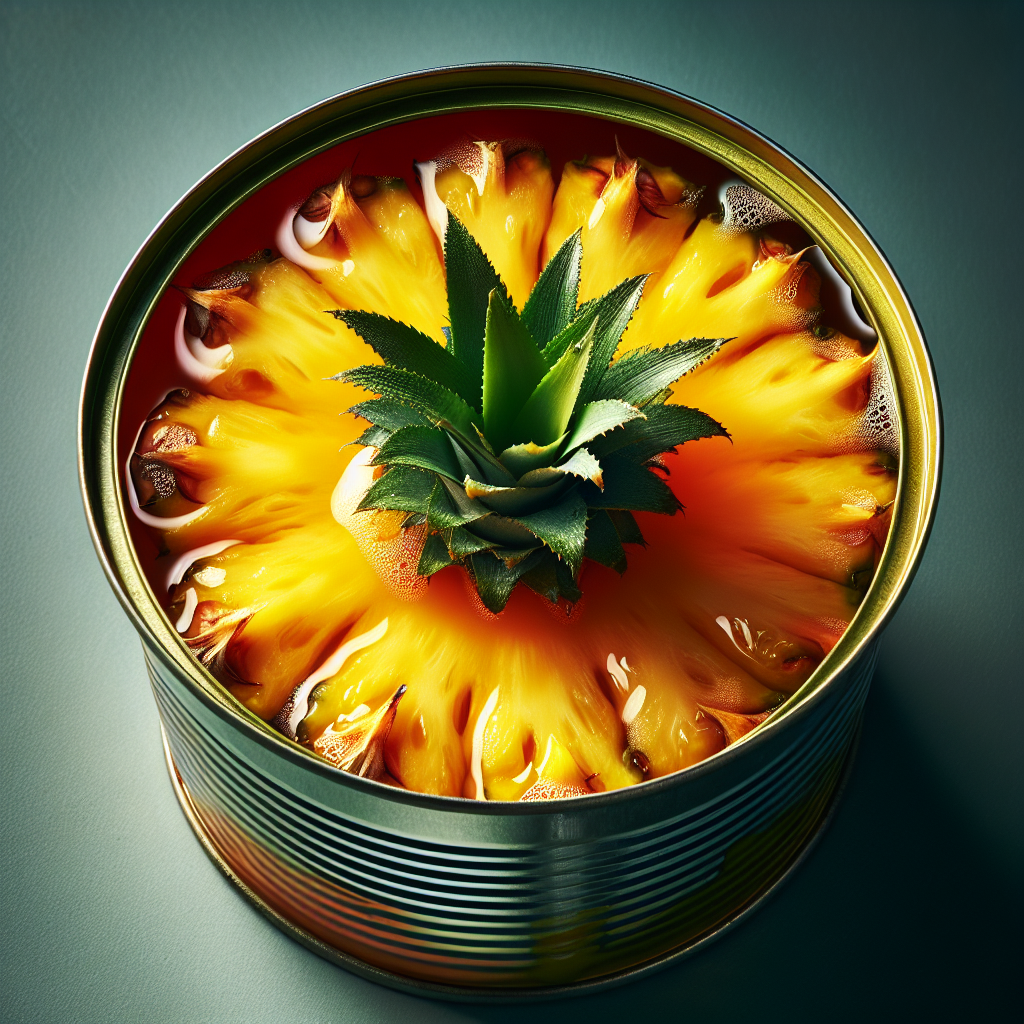 Ananas au jus d'ananas, égoutté, appertisé-fruits, légumes, légumineuses et oléagineux, valeurs nutritionnelles