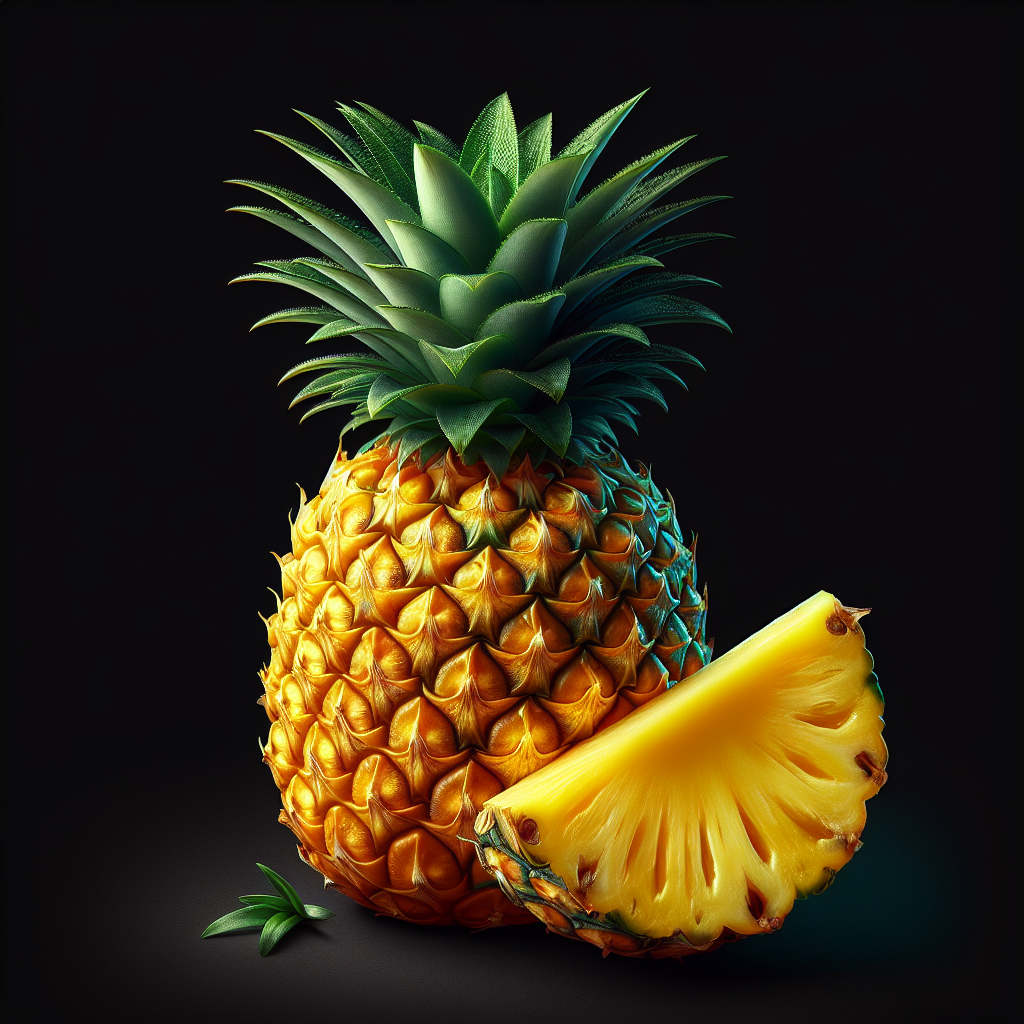 Ananas Victoria ou ananas Queen Victoria, pulpe crue, prélevé à La Réunion Ananas comosus (L.) merr var. Queen)-fruits, légumes, légumineuses et oléagineux, valeurs nutritionnelles