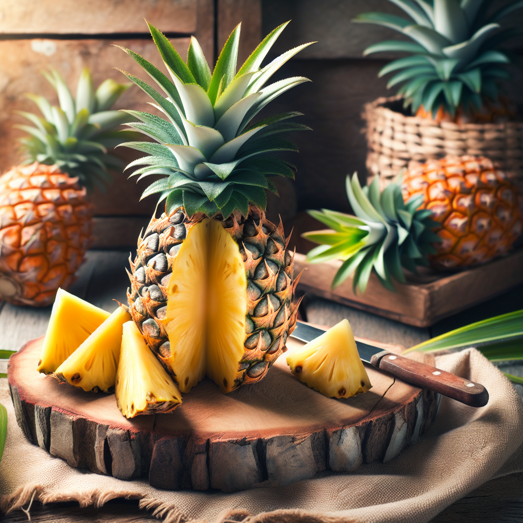 Ananas, pulpe, cru , prélevé à la Martinique-fruits, légumes, légumineuses et oléagineux, valeurs nutritionnelles