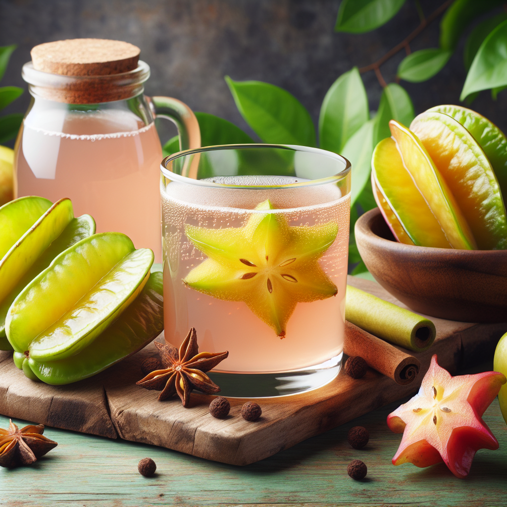 Jus de carambole, prélevé à la Martinique, jus filtré-fruits, légumes, légumineuses et oléagineux, valeurs nutritionnelles