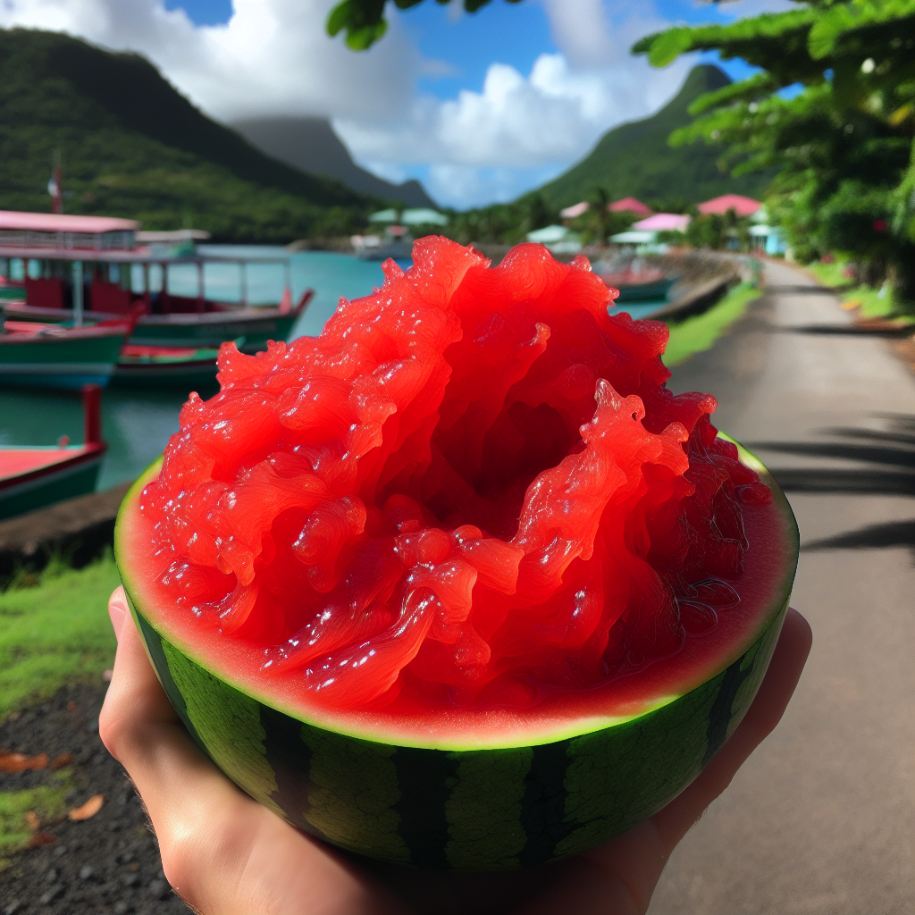 Pastèque, pulpe, crue, prélevée à la Martinique-fruits, légumes, légumineuses et oléagineux, valeurs nutritionnelles